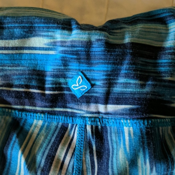 Prana blue and green leggings, size L - Picture 3 of 4